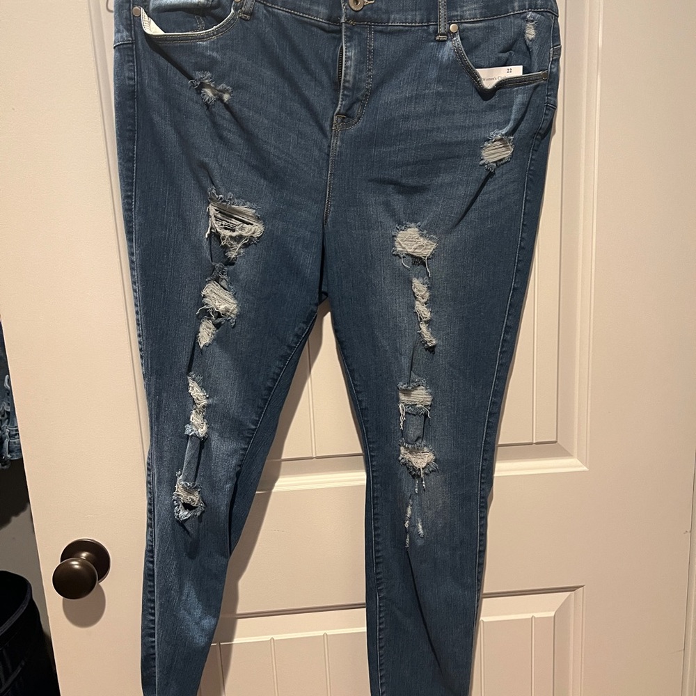 Distressed Blue Women's Jeans